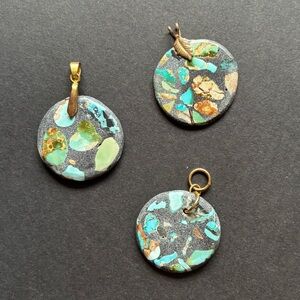 Mosaic Turquoise Style Pendants | Choose One